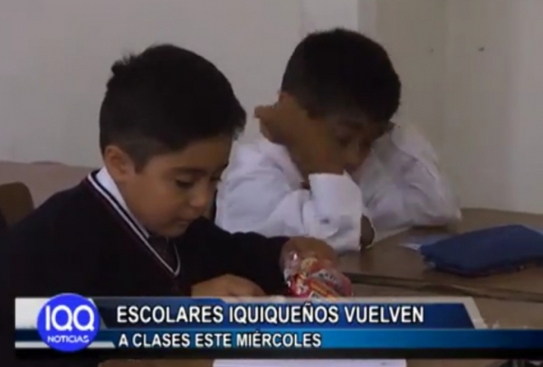 ESCOLARES IQUIQUE&Ntilde;OS VUELVEN A CLASES ESTE MI&Eacute;RCOLES