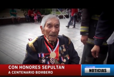 CON HONORES SEPULTAN A CENTENARIO BOMBERO