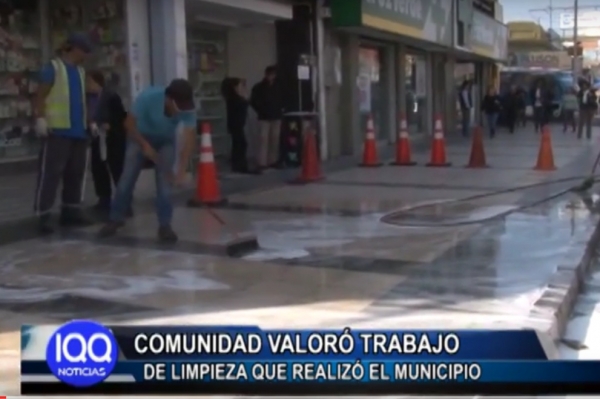 COMUNIDAD VALOR&Oacute; TRABAJO DE LIMPIEZA QUE REALIZ&Oacute; LA IMI