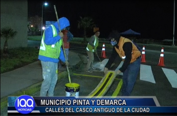 MUNICIPIO PINTA Y DEMARCA CALLES DEL CASCO ANTIGUO DE LA CIUDAD