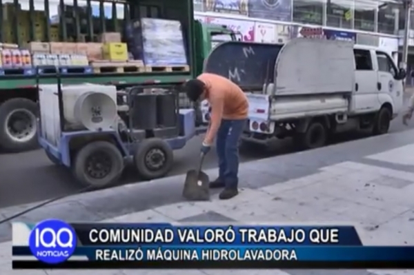 COMUNIDAD VALOR&Oacute; TRABAJO QUE REALIZO M&Aacute;QUINA HIDROLAVARODA
