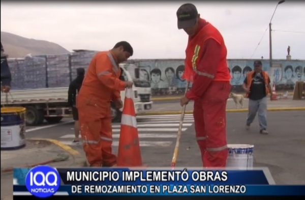 MUNICIPIO IMPLEMENT&Oacute; OBRAS DE REMOZAMIENTO EN PLAZA SAN LORENZO