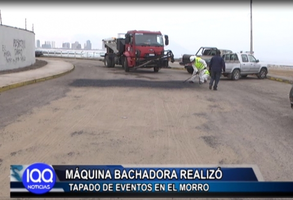 M&Aacute;QUINA BACHADORA REALIZ&Oacute; TAPADO DE EVENTOS EN EL MORRO