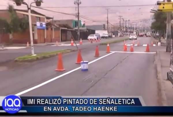 IMI REALIZ&Oacute; PINTADO DE SE&Ntilde;AL&Eacute;TICA EN AV. TADEO HANKE