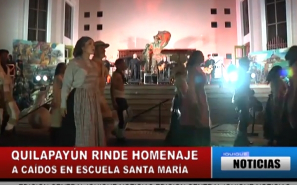QUILAPAY&Uacute;N RINDE HOMENAJE A CA&Iacute;DOS EN ESCUELA SANTA MAR&Iacute;A