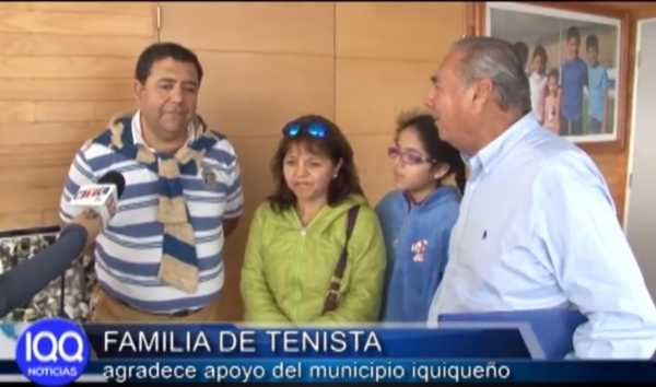Familia de tenista iquique&ntilde;o agradecen apoyo de la Municipalidad