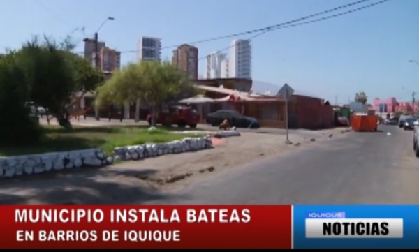 MUNICIPIO INSTALA BATEAS EN BARRIOS DE IQUIQUE