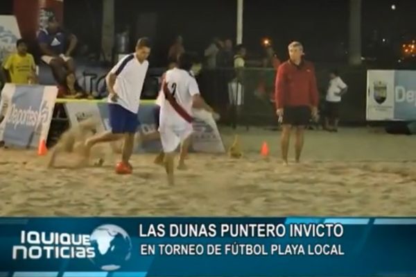 LAS DUNAS PUNTERO INVICTO EN TORNEO DE F&Uacute;TBOL PLAYA LOCAL