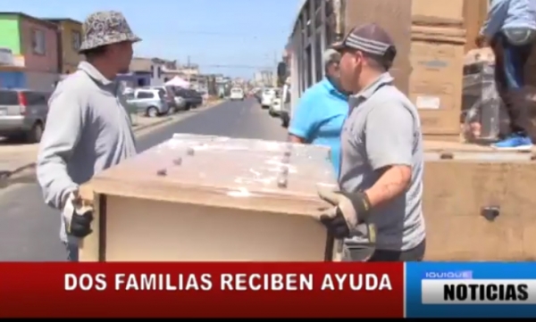 DOS FAMILIAS RECIBEN AYUDA