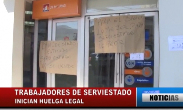 TRABAJADORES DE SERVIESTADO INICIAN HUELGA LEGAL