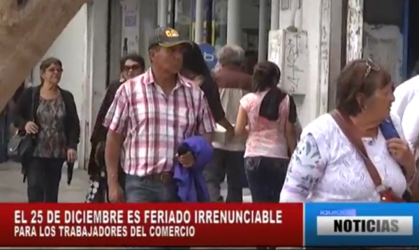 25 DE DICIEMBRE ES FERIADO IRRENUNCIABLE PARA LOS TRABAJADORES DEL COMERCIO