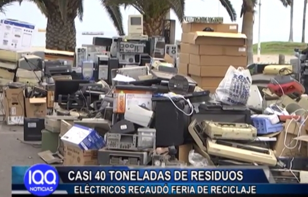 CASI 40 TONELADAS DE RESIDUOS ELECTR&Oacute;NICOS RECAUDO FERIA DE RECICLAJE
