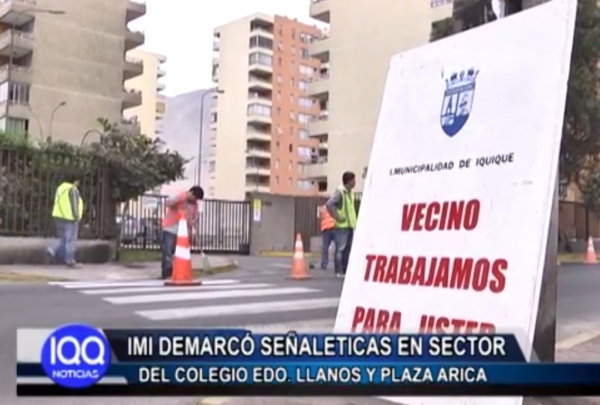 IMI DEMARC&Oacute; SE&Ntilde;AL&Eacute;TICAS EN SECTOR DEL COLEGIO EDO. LLANOS Y PLAZA ARICA