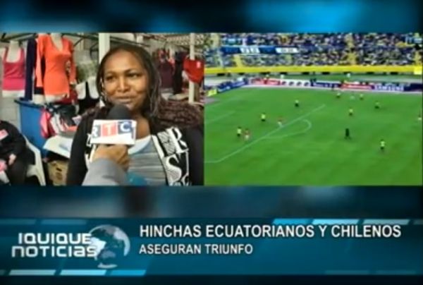 HINCHAS ECUATORIANOS Y CHILENOS ASEGURAN TRIUNFO