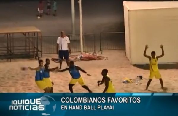 COLOMBIANOS FAVORITOS EN HAND BALL PLAYA