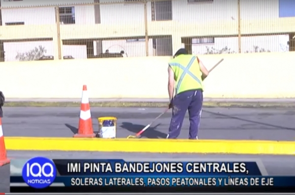 IMI PINTA BANDEJONES CENTRALES, SOLERAS LATERALES, PASOS PEATONALES Y L&Iacute;NEAS DE EJE