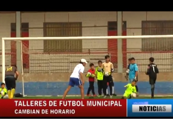 TALLERES DE F&Uacute;TBOL MUNICIPAL CAMBIAN DE HORARIO