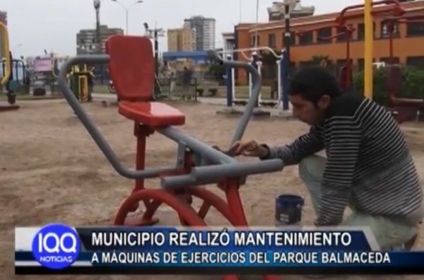 MUNICIPIO REALIZ&Oacute; MANTENIMIENTO A MAQUINAS DEL PARQUE BALMACEDA