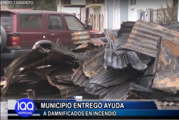 MUNICIPIO ENTREG&Oacute; AYUDA A DAMNIFICADOS DE INCENDIO