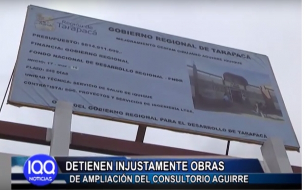 DETIENEN INJUSTAMENTE OBRAS DE AMPLIACI&Oacute;N DEL CONSULTORIO AGUIRRE