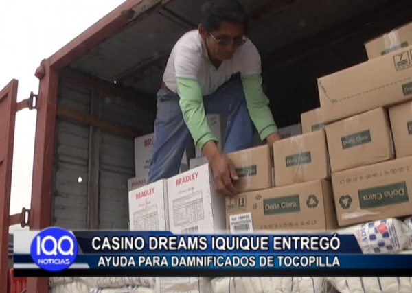 CASINO DREAMS IQUIQUE ENTREG&Oacute; AYUDA PARA DAMNIFICADOS DE TOCOPILLA